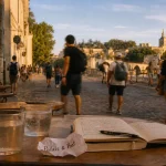 Activités Avignon : café près du pont et du Palais à Avignon