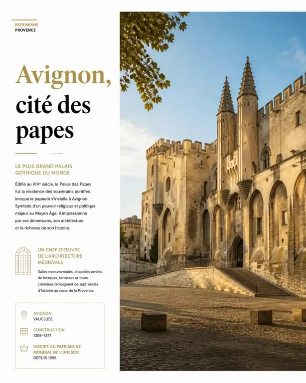 Le Palais des Papes à Avignon, lieu incontournable pour une manifestation à Avignon ce week end