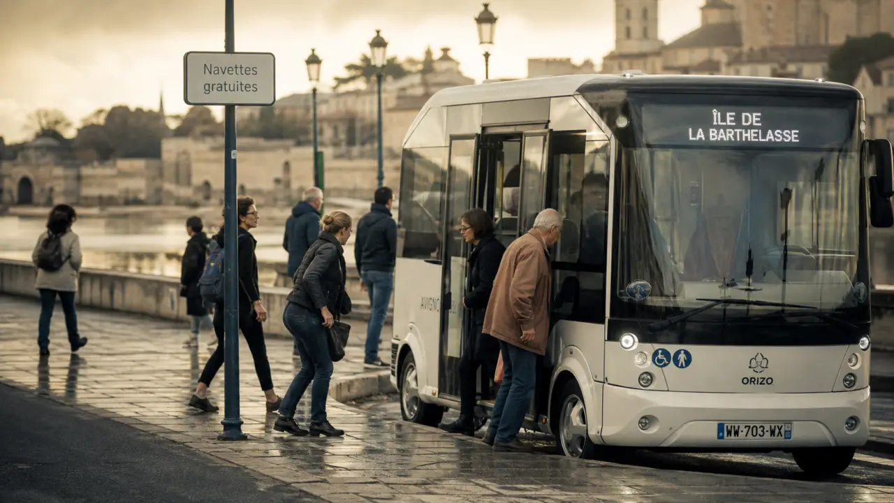 Navette Avignon gratuite dans le centre-ville près du Rhône