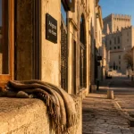 Visiter avignon en hiver : ruelle et Palais des Papes à Avignon
