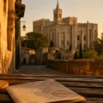 Visiter nîmes ou avignon : Palais des Papes, photo golden hour