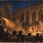 Creation festival avignon 1947 : Semaine d’art dramatique à Avignon, Cour d’honneur du Palais des papes