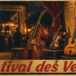 festival des vents morieres les avignon : scène jazz manouche en plein air