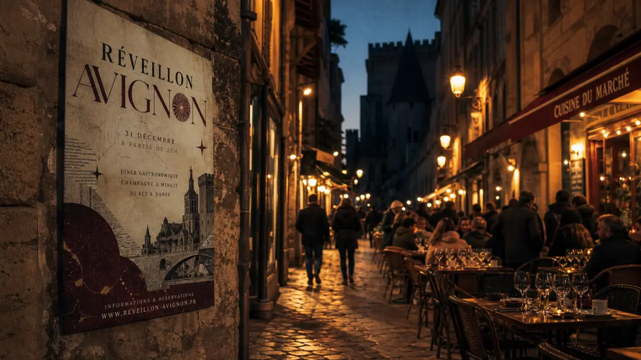 Que faire le 31 decembre a avignon : dîner et soirée de réveillon dans les ruelles au crépuscule