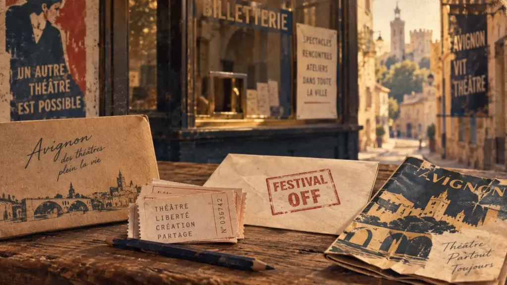 Billet festival Avignon : table de billetterie et dernières places