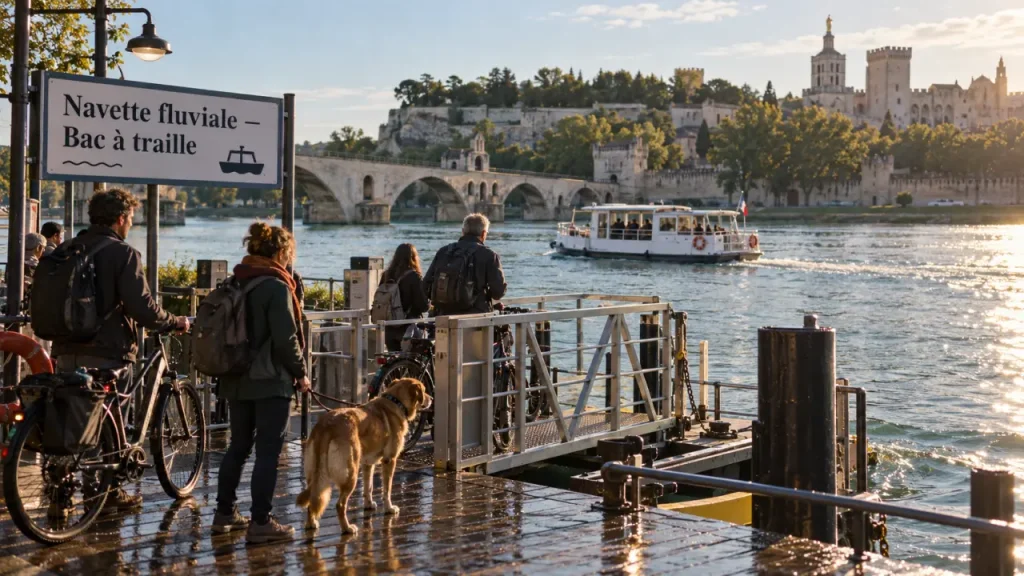 Navette fluviale Avignon avec vélos et traversée gratuite vers l’île de la Barthelasse